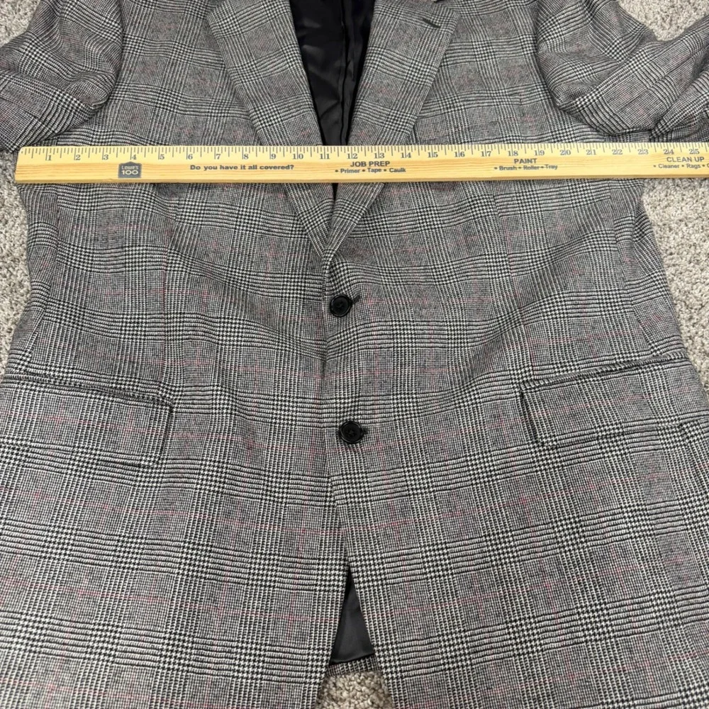 Brooks Brothers Loro Piana Wool Blazer Mens 46 Regular Grey‎ Glen Plaid